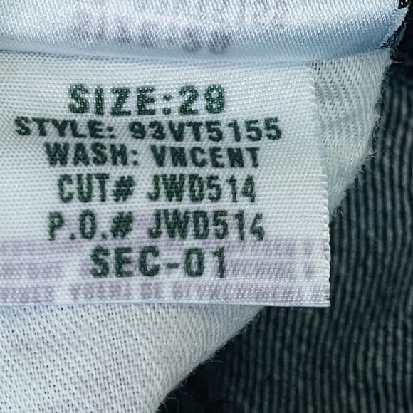 Joe's Jeans Pocket Logo Dark Vncent Wash Skinny 8.5" Low Rise Jeans‎ Women's 29 - Picture 9 of 9